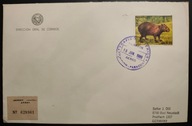 !! ZWIERZĘTA - PARAGWAJ 1989 - LIST POLECONY - KOPERTA FDC - STAN BDB !