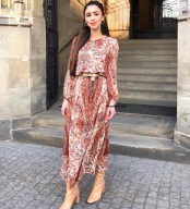 Blogerska Sukienka w Kwiaty Maxi - Zara S