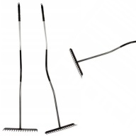 GRABIE METALOWE OGRODOWE DO LIŚCI TRAWY WYRÓWNYWANIA ZIEMI TRZONEK METALOWY