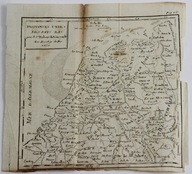 Zjednoczone Prowincje Niderlandów mapa Robert de Vaugondy 1750 r