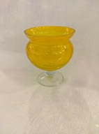 Bombonierka Kielich Wazon KOLOROWE SZKŁO MIODOWE SZKŁO HSG Zabkowice