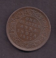 Indie Brytyjskie - 1/4 Anna 1877 rok