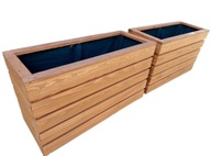 Donica ogrodowa drewniana duża 80x40x40