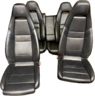 Panamera 970 fotele kanapa grzane wentylowane skórzane czarne LOGO EUROPA