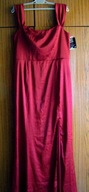 SUKIENKA DAMSKA SATYNOWA MAXI WESELE RED 42 NLYEVE