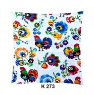 Poszewka z kory 40x40 jasiek z bawełny gofrowanej K 273 kogucik biały