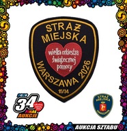 15 Naszywka Straży Miejskiej m.st. Warszawy i czerwone serce – symbol WOŚP