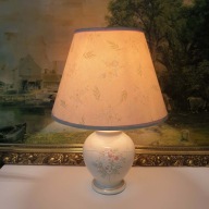 Porcelanowa lampka vintage | St Michael | oryginalny klosz | 40 cm