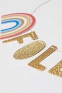 Girlanda z liter Follow the Rainbow brokat H&M