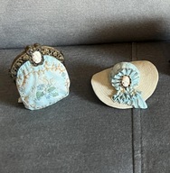 Figurki kolekcjonerskie - torebka + kapelusz | Nostalgia