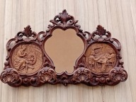 LUSTRO Z WIESZAKIEM NA UBRANIA ,KAPELUSZE Vintage