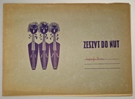 Stary zeszyt nutowy z PRL 30x21 cm 36 stron 4 zapisanych Jelenia Góra