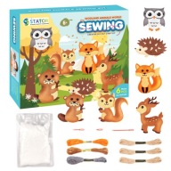 Zestaw do nauki szycia DIY Wyszywanki Filcowe Zwierzątka Leśne 6el Maskotka