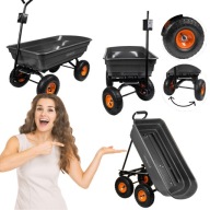 WÓZEK OGRODOWY TRANSPORTOWY 3W1 – PRZYCZEPKA, TACZKA I WÓZEK MALTEC 75 l