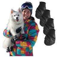 CZARNE OBUWIE DLA PSA PAWZ S BUTY BUCIKI OCHRONNE NA BŁOTO DESZCZ ZIMĘ SÓL