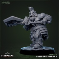 Firepeak Dwarf 5 - Firepeaks - figurka RPG DnD D&D - druk 3D 14K