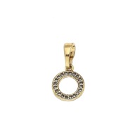 88721 Zawieszka 18k pozłacana 17/9 MM "brylantowy" krąg karma