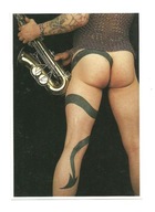 Pocztówka - S. Richter, On, saksofon altowy i diabelski ogon