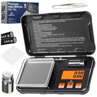 DOKŁADNA WAGA JUBILERSKA 200g 0,01g KUCHENNA LCD.W: BATERIE PĘSETA CIĘŻAREK