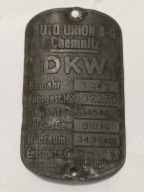Dkw nz tabliczka oryginał wh