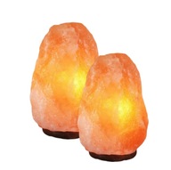 Lampa solna himalajska naturalna nocna lampka drewniana podstawa