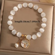 BRANSOLETKA CHARM KOT KRYSZTAŁY DIAMENTAMI KRYSZTAŁAMI DIAMENCIKI VINTAGE