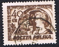 1953 Polska fi 673 - III Światowy Kongres Studentów w Warszawie