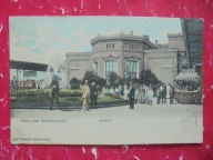 PIŁA SCHNEIDEMUHL DWORZEC KOLEJOWY PANORAMA 1906 RRRRR