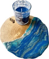 Taca na plastrze drzewa zdobiona żywicą Wyprzedaż