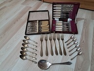 STARE SZTUĆCE DUŻY ZESTAW ETUI