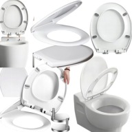 DESKA WC SEDESOWA WOLNOOPADAJĄCA TWARDY DUROPLAST 37x43 CM DO SEDESU KOŁO