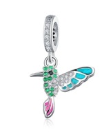 koliber ptaszek zawieszka pandory emalia kolorowy
