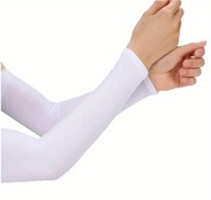 Ochronny RĘKAW zakrywający tatuaż Mundur policyjny na rower motocykl BIAŁE