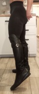 Laurel ESCADA over knee BOOTS BIKER SKÓRA całe 38