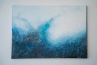 Obraz strukturalny, akrylowy "Wynurzenie" na podobraziu 3d 100x70cm