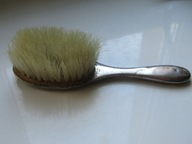 STARA SZCZOTKA DO WŁOSÓW DZIECIĘCA. SREBRO