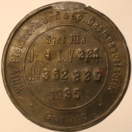 Willy Pietzschmann & Co. GasmesserFabrik, Gerlitz - ZGORZELEC, NIEMCY, 1935