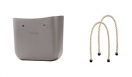 Torebka O bag Standard Outlet Szara i dł naturalne uchwyty Obag