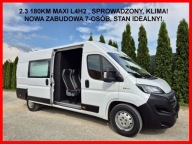 Fiat Ducato 2.3 180KM Maxi Nowa Zabudowa Dubel Brygadowka 7-osob L4H2 , Kl