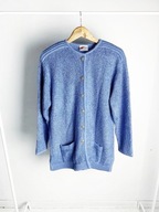 Fioletowy kardigan vintage z złotymi guzikami Poppy L retro old money