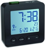 Budzik TFA Dostmann 660.2545.01 Zegar Radiowy DCF Termometr PodświetlanyLCD