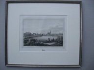 Tylża widok miasta Tilsit Sowieck Królewiec Konigsberg litografia 1840