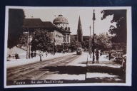 POZNAŃ / Posen Paulkirche / Tramwaj 1942r. Foto