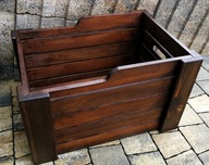 Skrzynka na winyle, pojemnik na drewno, donica.