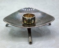 STARY maleńki świecznik platerowany Carl Cohr ATLA Dania - lata 50-te XXw