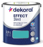 Dekoral Effect 3w1 Farba PLAMOODPORNA matowa turkusowy 2,5l