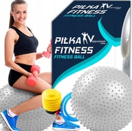 PIŁKA REHABILITACYJNA 65 CM Z WYPUSTKAMI KOLCAMI + POMPKA FITNESS MASAŻ