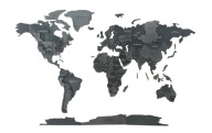 Nowa drewniana mapa świata 105x63cm w 2 kolorach, ozdoba