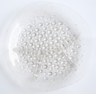 Talerz z podziałką typu kabaret z serii Asteroid, bezbarwne szkło Drost PRL