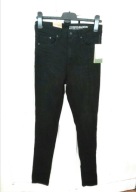 Czarne spodnie H&M z wysokim stanem jeansy M L